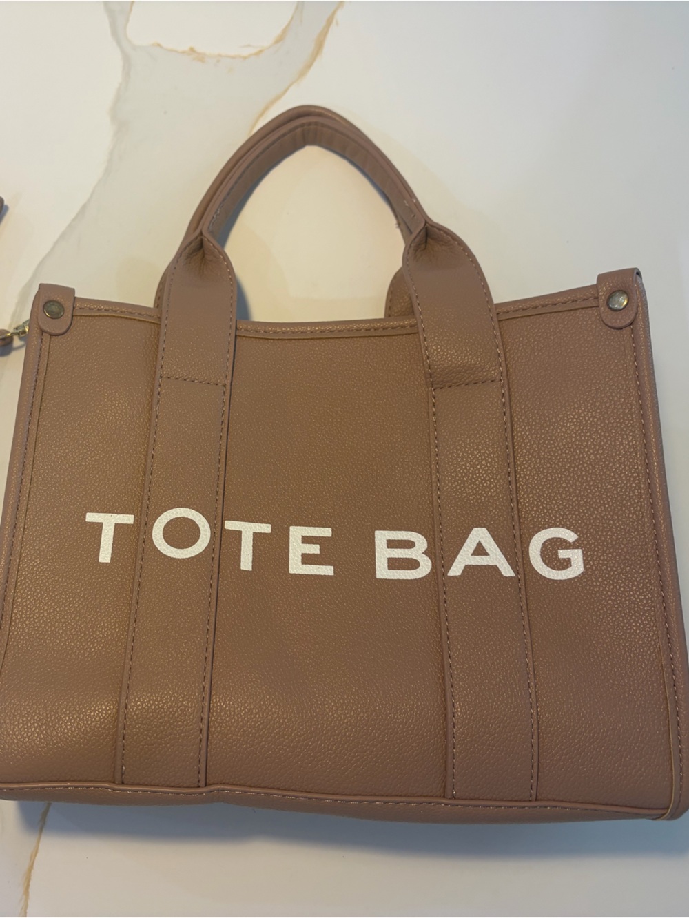 Marc Jacobs Brown Tote Bag with White Logo